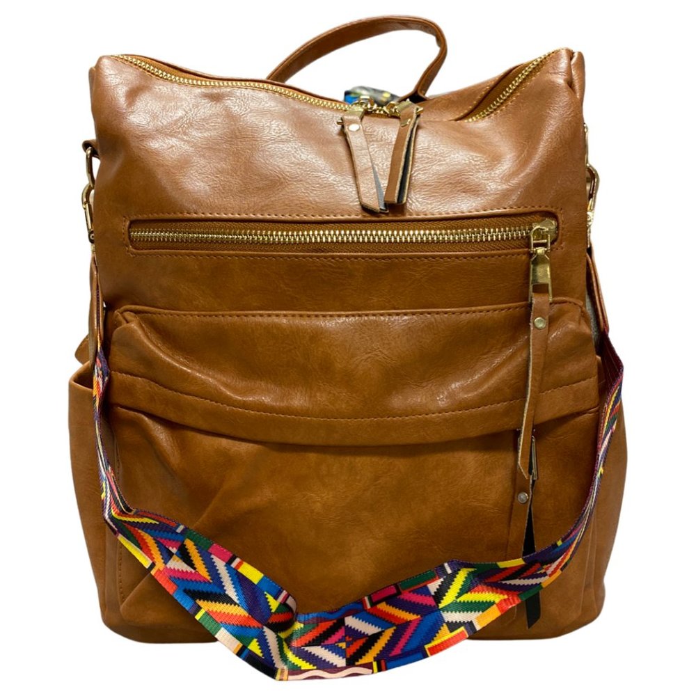 Krosiny Averie Convertible Retro Large Backpack (Brown)